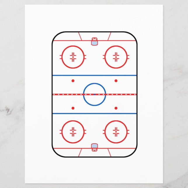 Ice Rink Diagram Hockey Game Companion Flyer (Front)