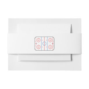 Ice Rink Diagram Hockey Game Companion Invitation Belly Band