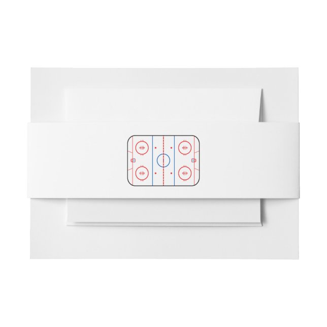 Ice Rink Diagram Hockey Game Companion Invitation Belly Band (Front Example)