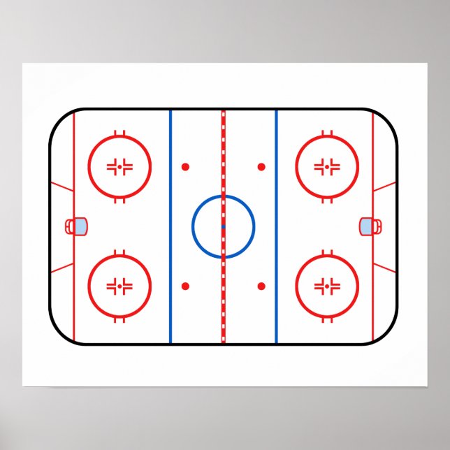 Ice Rink Diagram Hockey Game Companion Poster (Front)
