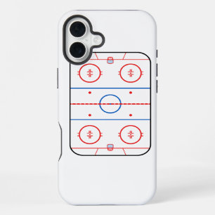 Ice Rink Diagram Hockey Game Graphic iPhone 16 Plus Case
