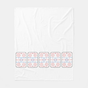 Ice Rink Diagram Hockey Game Style Fleece Blanket