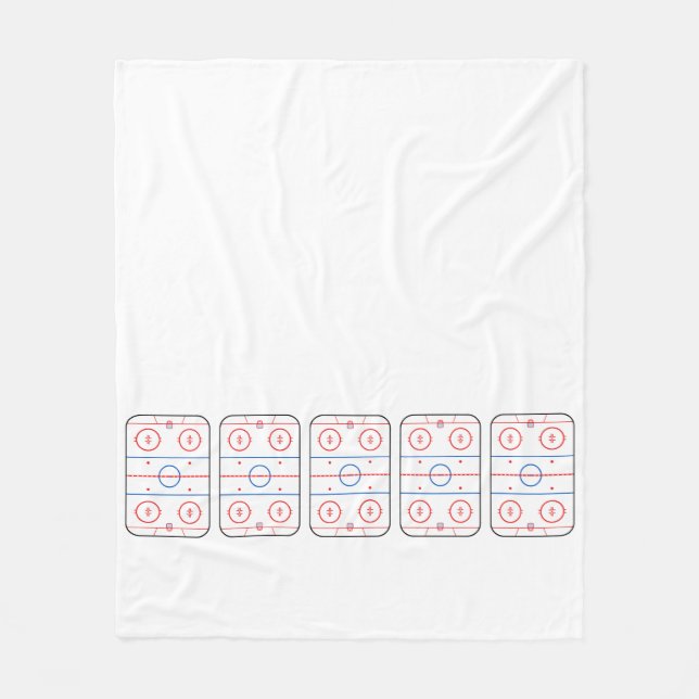 Ice Rink Diagram Hockey Game Style Fleece Blanket (Front)