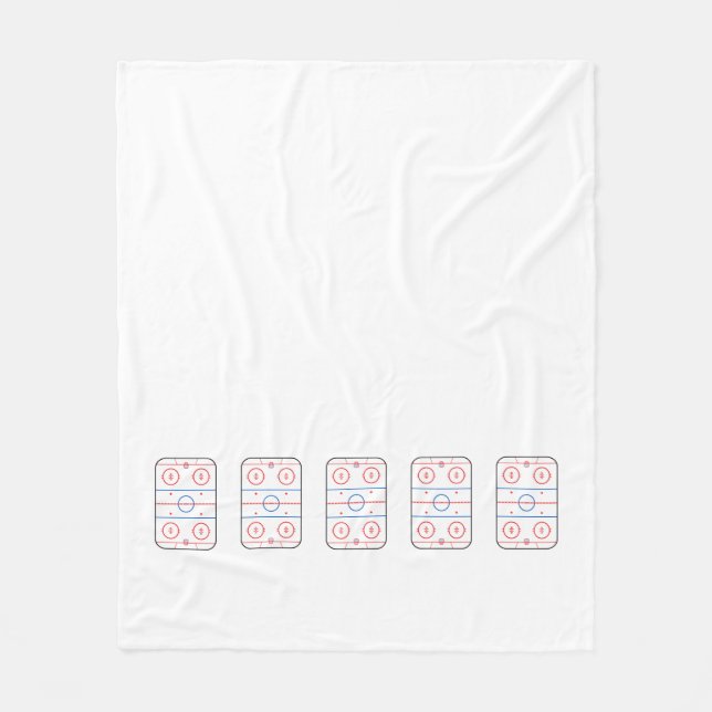Ice Rink Diagram Hockey Game Style Fleece Blanket (Front)