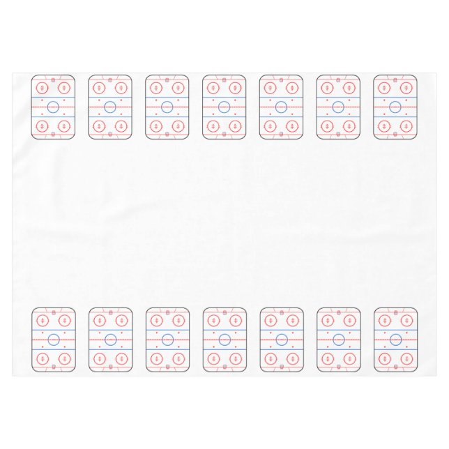 Ice Rink Diagram Hockey Game Style Tablecloth (Front (Horizontal))