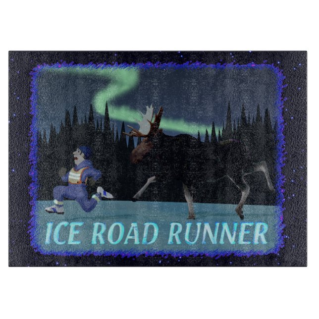 Ice Road Runner Cutting Board (Front)