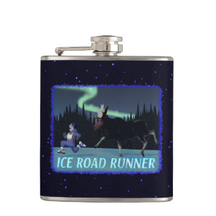 Ice Road Runner Hip Flask