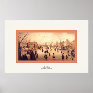 Ice Scene ~ Vintage Fine Art Print. Poster