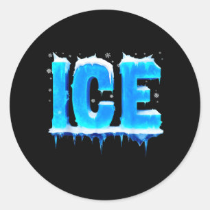 Ice Shirt Kids Men Women Fire And Ice Costume Classic Round Sticker