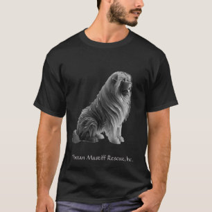 Ice Sitting Tibetan Mastiff Black T-shirt