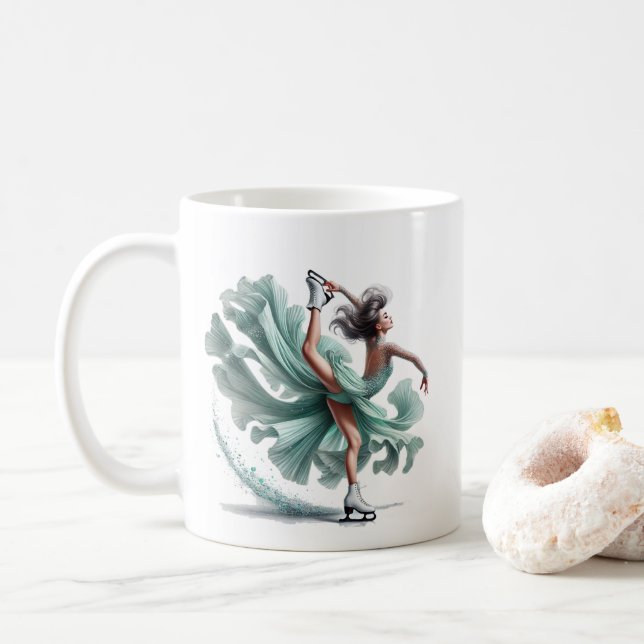 Ice Skater  Coffee Mug (With Donut)