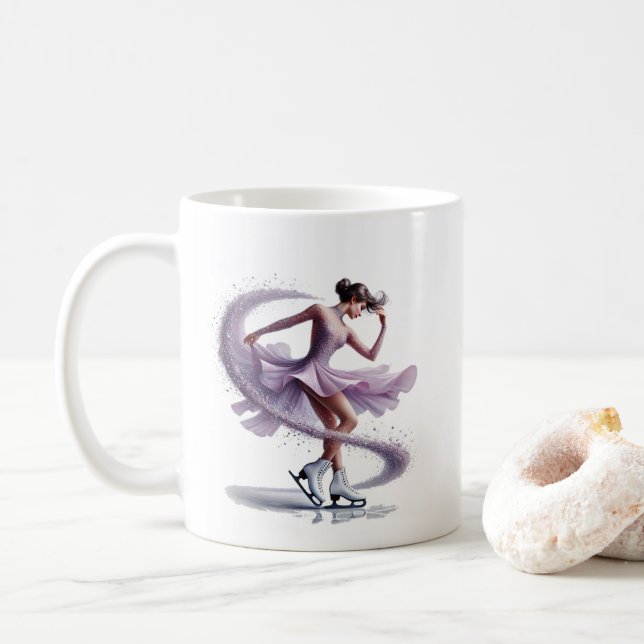 Ice Skater  Coffee Mug (With Donut)