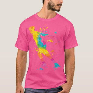 Ice Skater Figure Skating Colourful Girls Ice Skat T-Shirt