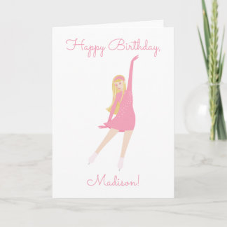Ice Skater Folded Greeting Card