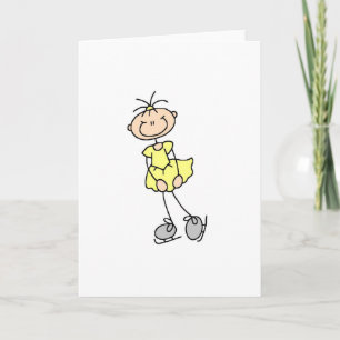 Ice Skater In Yellow Card