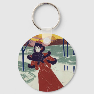 Ice Skater Key Ring