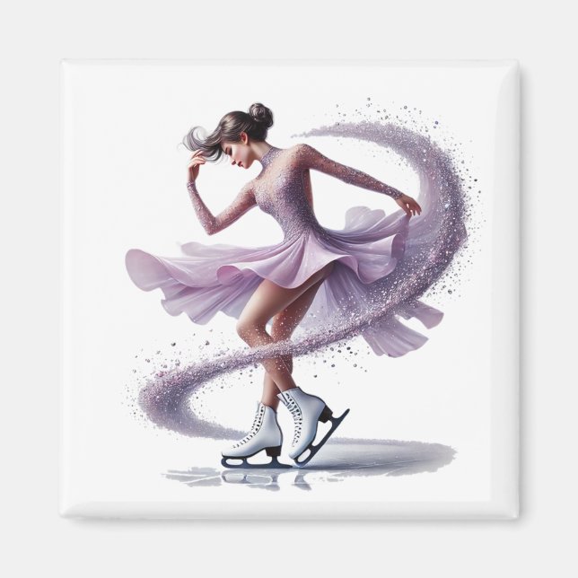 Ice Skater Magnet   (Front)