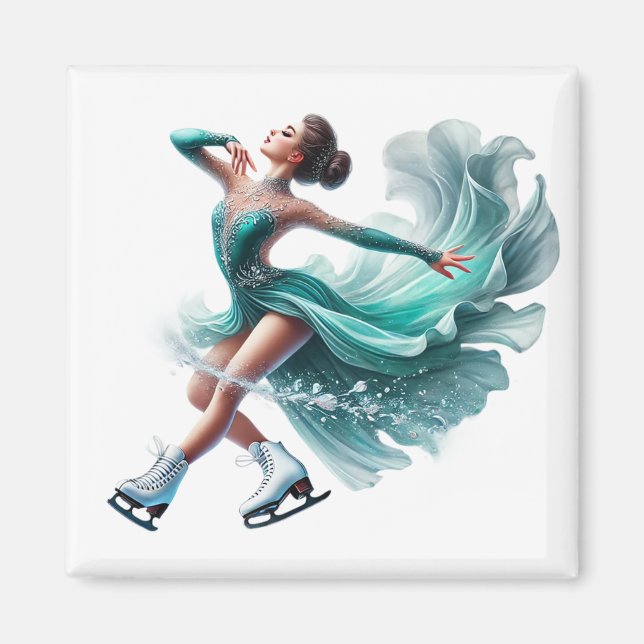 Ice Skater Magnet   (Front)
