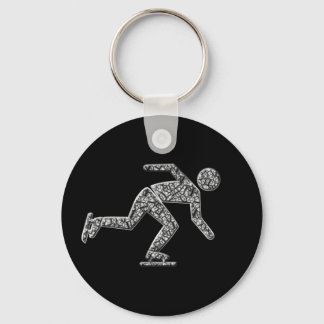 Ice Skater Speeds Key Ring