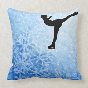 Ice Skater Throw Pillow