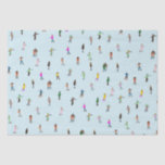 Ice Skaters On Lake │ ice skating christmas winter Tissue Paper<br><div class="desc">Cool winter themed ice skating design with city skaters ice skating on a frozen light blue pond. Really whimsical illustration design, great winter decor for every occasion. Wonderful gift for a winter themed gift for you or your friends, co-workers or family. Ice skating gift. Figure ice skater gift. Winter christmas...</div>