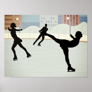 ice skaters' poster