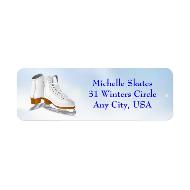 Ice Skates Address Labels (Front)