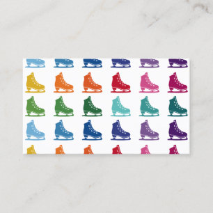 Ice Skates Colourful Fun Array Business Card