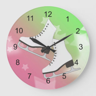 Ice Skates Design Wall Clock