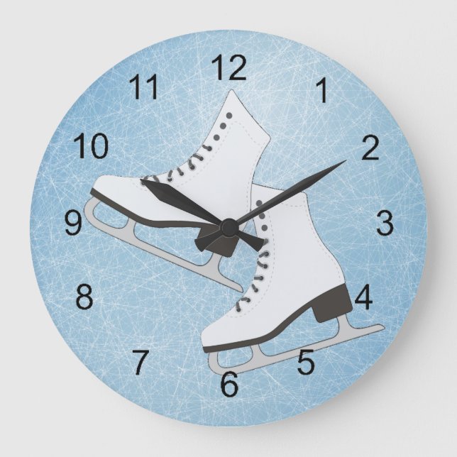 Ice Skates Design Wall Clock (Front)
