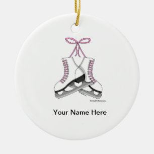 Ice Skates - Female Ceramic Tree Decoration