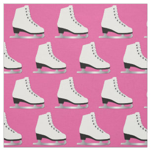 Ice Skates Figure Skating Rink Pink Fabric