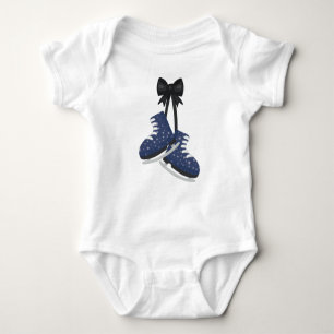 Ice Skates, Ice Skating, Figure Skating, Stars Baby Bodysuit