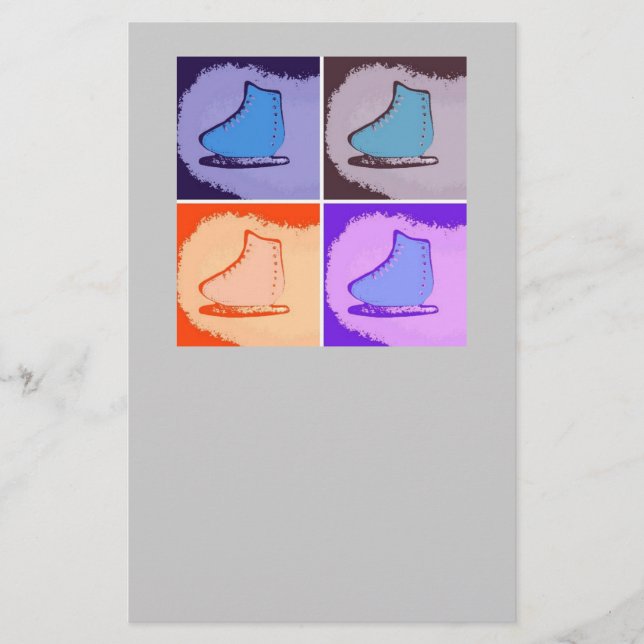 Ice Skates Stationery (Front)