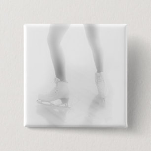 Ice skating 15 cm square badge