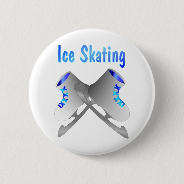 Ice Skating 6 Cm Round Badge (Front)