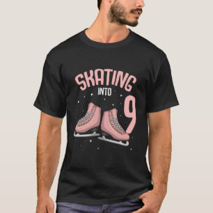 Ice Skating 9Th Birthday Girl 9 Years T-Shirt