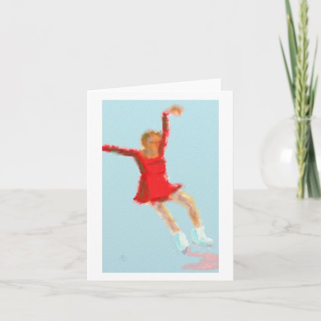 Ice Skating Art Card (Front)