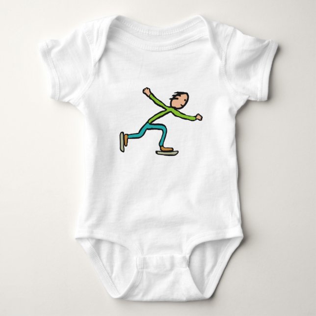 Ice Skating Baby Bodysuit (Front)