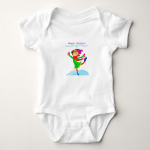 Ice skating baby jersey bodysuit. bodysuit
