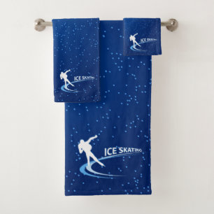 Ice Skating Bath Towel Set