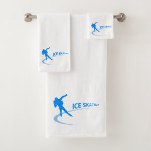 Ice Skating Bath Towel Set