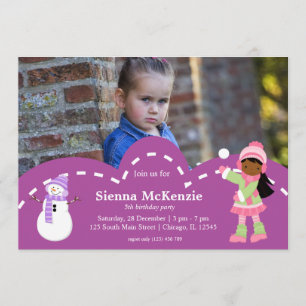 Ice Skating birthday Invitation