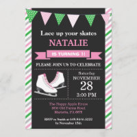 Ice Skating Birthday Invitation 1st Birthday Party