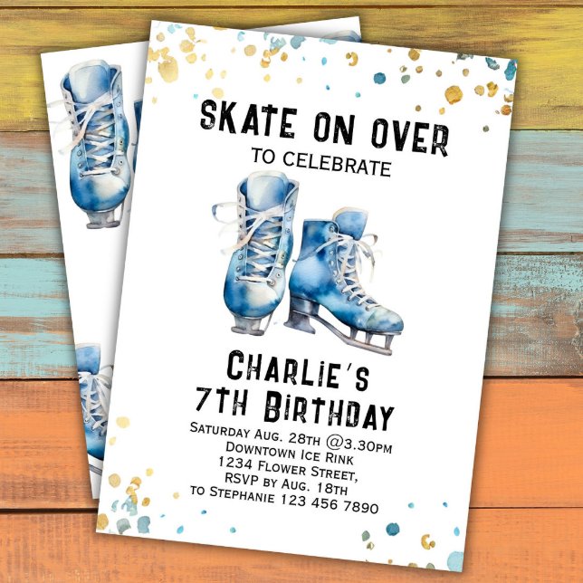 Ice Skating Birthday Invitation Ice-Skating Party (Creator Uploaded)