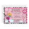 Ice Skating Birthday Invitation zebra print pink