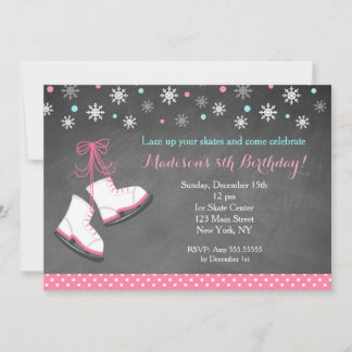 Ice Skating Birthday Invitations