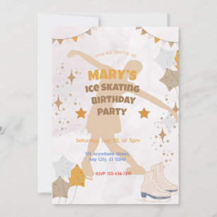 Ice Skating Birthday Party Invitation