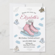 Ice Skating Birthday Party Invitation
