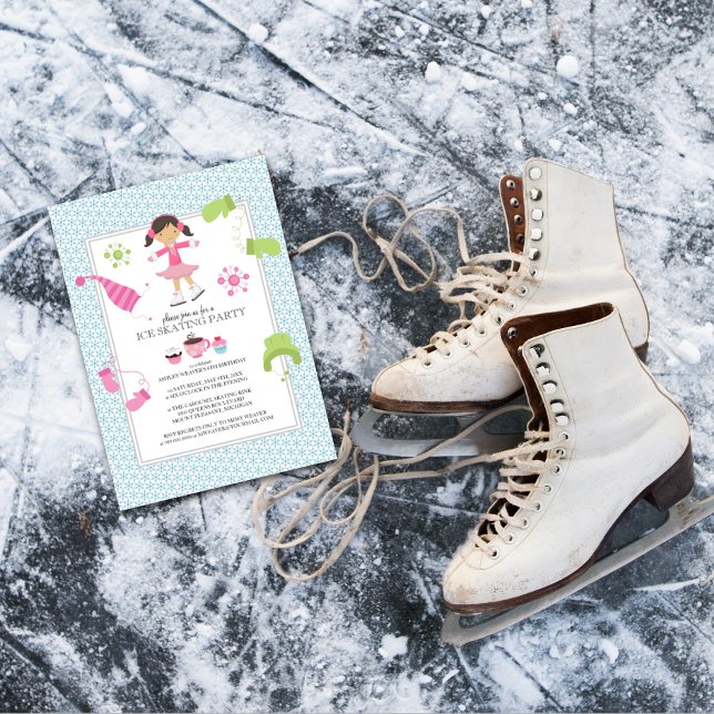Ice Skating Birthday Party Invitations (Creator Uploaded)